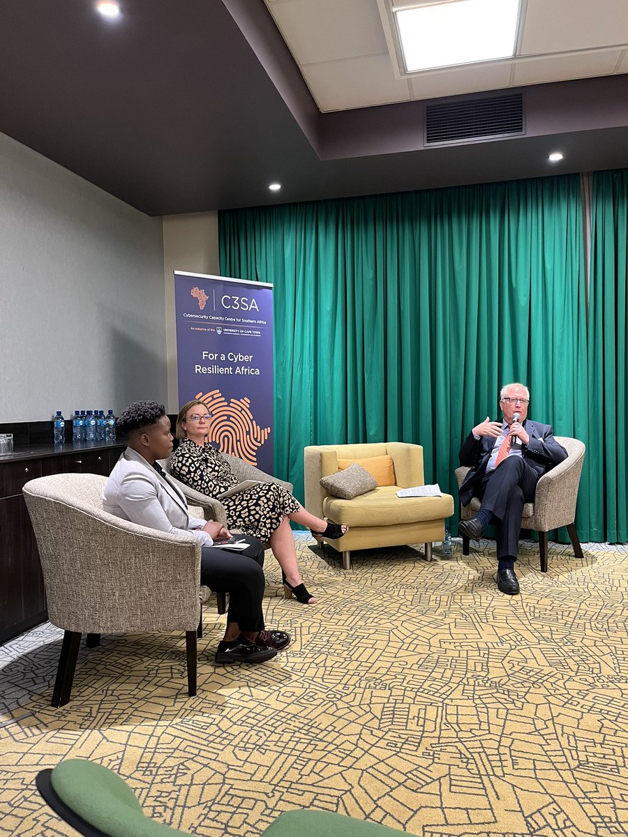 How can cyber maturity methods be used in practise for capacity building? Great panel discussion at <a href="/C3SA_UCT/">C3SA</a> Global Constellation Conference w/ Nick Small <a href="/Cyber4Dev/">Cyber4Dev</a>, Angela Matlapeng, CSIRT Team Leader, Botswana CSIRT <a href="/BOCRAbw/">BOCRA</a> and Vicky White from <a href="/ukinsouthafrica/">UK in South Africa🇬🇧🇿🇦</a>