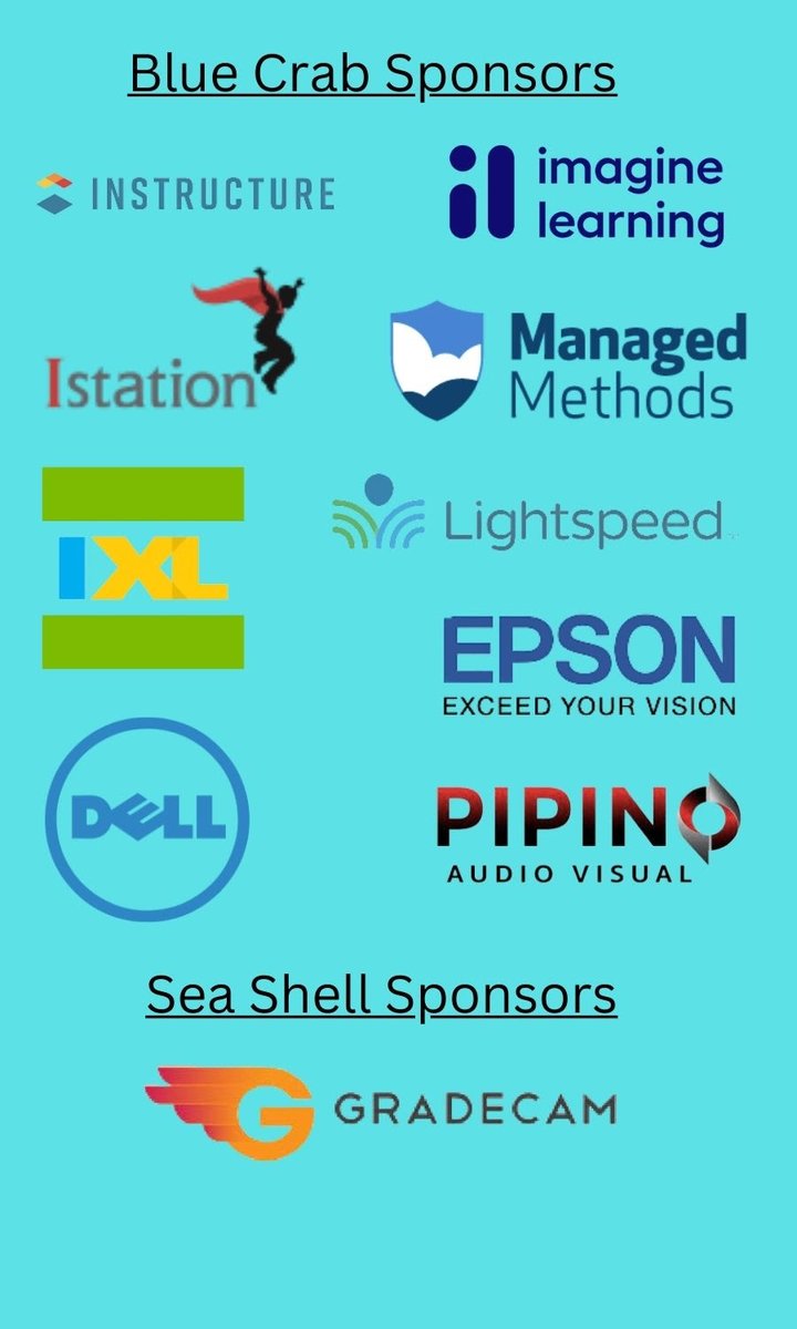 We are thankful for our sponsors! @Instructure @ImagineLearning @Istationed @managedmethods @IXLLearning @lightspeedtek @EpsonAmerica @Dell Pipino A/V, and @GRADECAM Come see them at #CGMD22 commongroundmd.org
