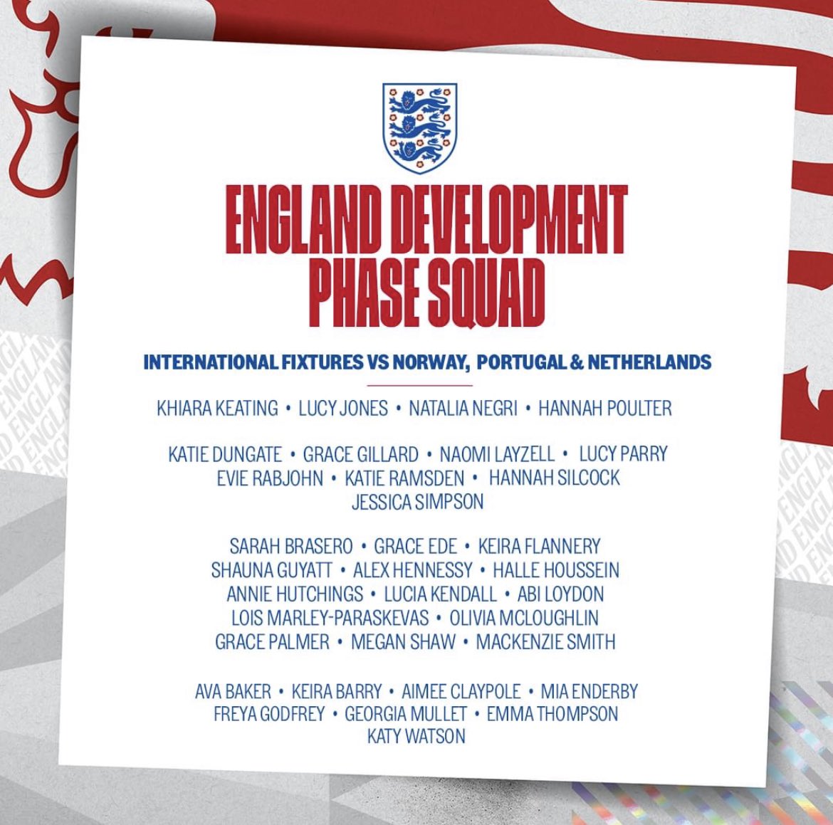 Well Done @grace_safc and <a href="/_katywatson/">Katy Watson</a> 🦁 🔴⚪️