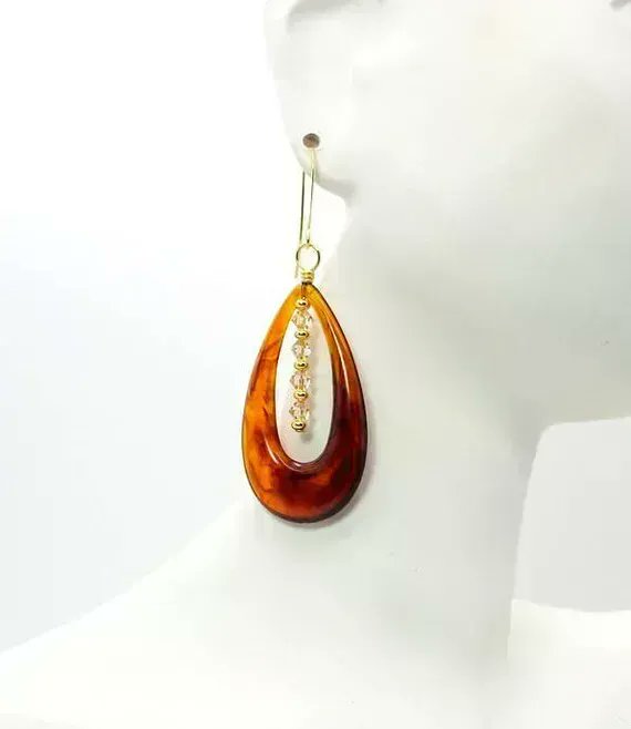 DesignsbyAudrey's tweet photo. Wonderful Brown Earrings - Tortoise Shell and Honey Brown Crystal Hoop Earrings - Golden Brown and Honey Crystal Beaded Hoop Earrings by #DesignedbyAudrey.  Great womens #handmade jewelry and accessories https://t.co/DS0OO6TXc3 via @Etsy https://t.co/FzkXUuTd4T