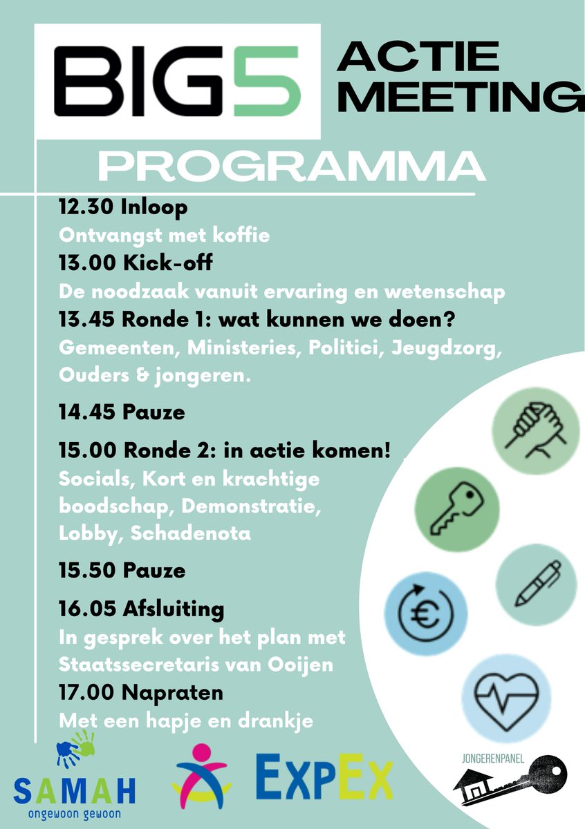 Er zijn al meer dan 100 mensen die met ons in de actie willen! Samen krijgen we de harde grens van 18 jaar uit de jeugdwet en de Big 5 als basis.

Wil jij ook meedoen? Meld je dan snel aan door een mail te sturen naar fanny@uptous.nl Voor meer info, check: expex.nl/big-5-actie-me…