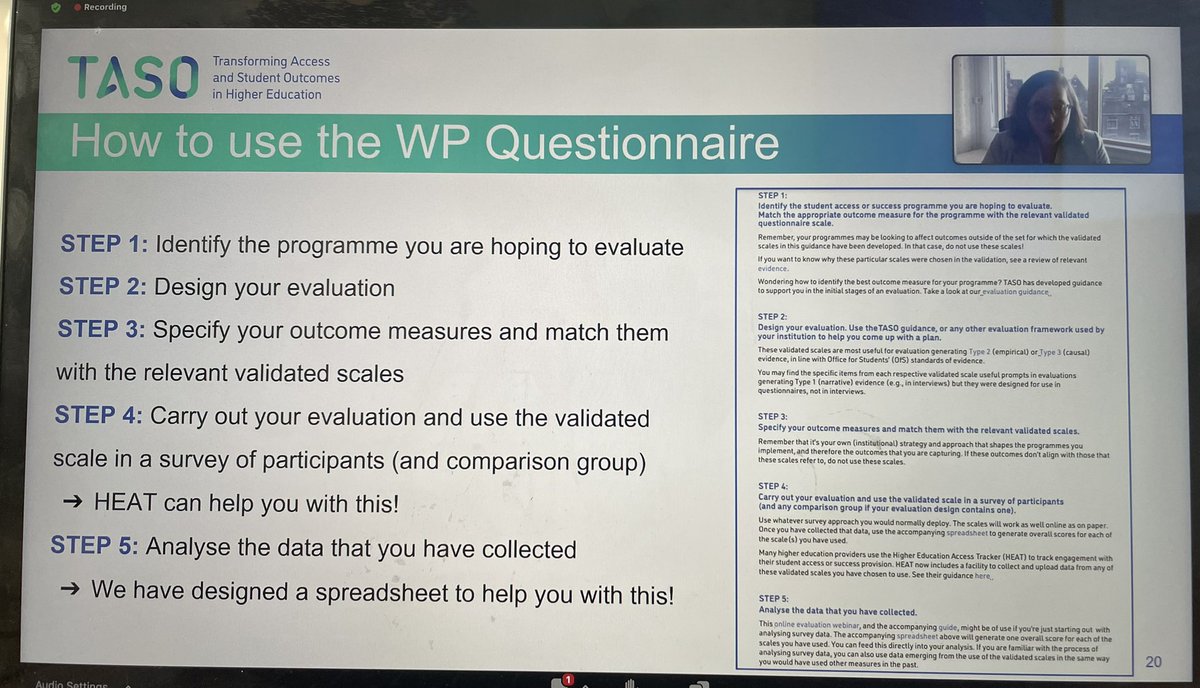 The #wideningparticipation questionnaire can be plugged into your existing evaluation work. We have a short guide to help you use it - s33320.pcdn.co/wp-content/upl…