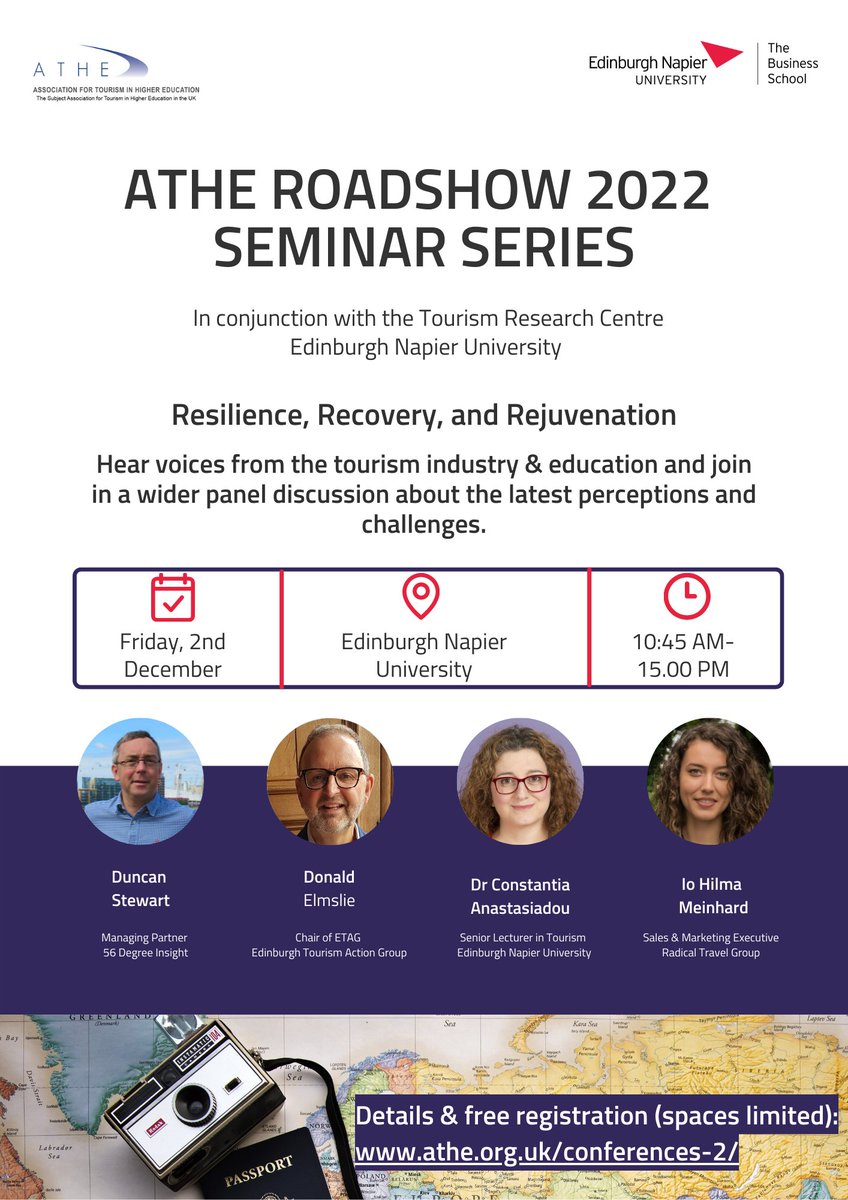 Working in tourism industry or education? Want to get involved in the conversation about the latest perceptions and challenges we face? Co-hosted by ATHE &amp; Edinburgh Napier University's Tourism Research Centre: athe.org.uk/conferences-2/  <a href="/ENUBusSchool/">The Business School, Edinburgh Napier University</a> <a href="/TourismENU/">TourismENU</a> <a href="/AssocTourismHE/">ATHE</a>