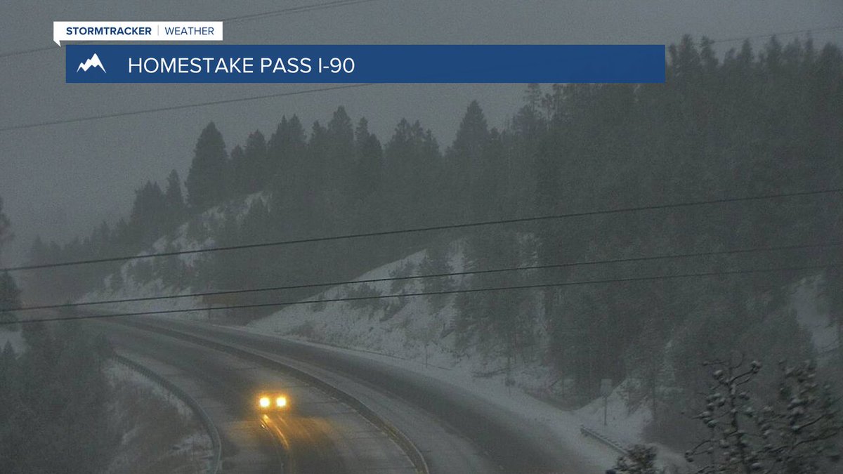 mtweathermatt's tweet photo. ROAD UPDATE: Snow is falling on Homestake Pass this morning.  Road temperatures have dropped to freezing.  Watch for ice and slushy snow if you are traveling on Homestake throughout the day on Wednesday. https://t.co/20oHC3Rgwh