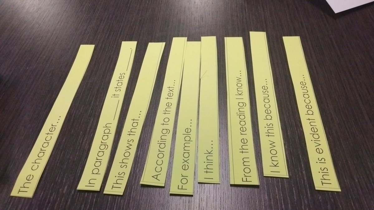 My teachers will enjoy using hands-on sentence stems in rla. Especially to help our El learners and having one side English and the other Spanish. #RISD_IGT_Believes #RISDBelieves