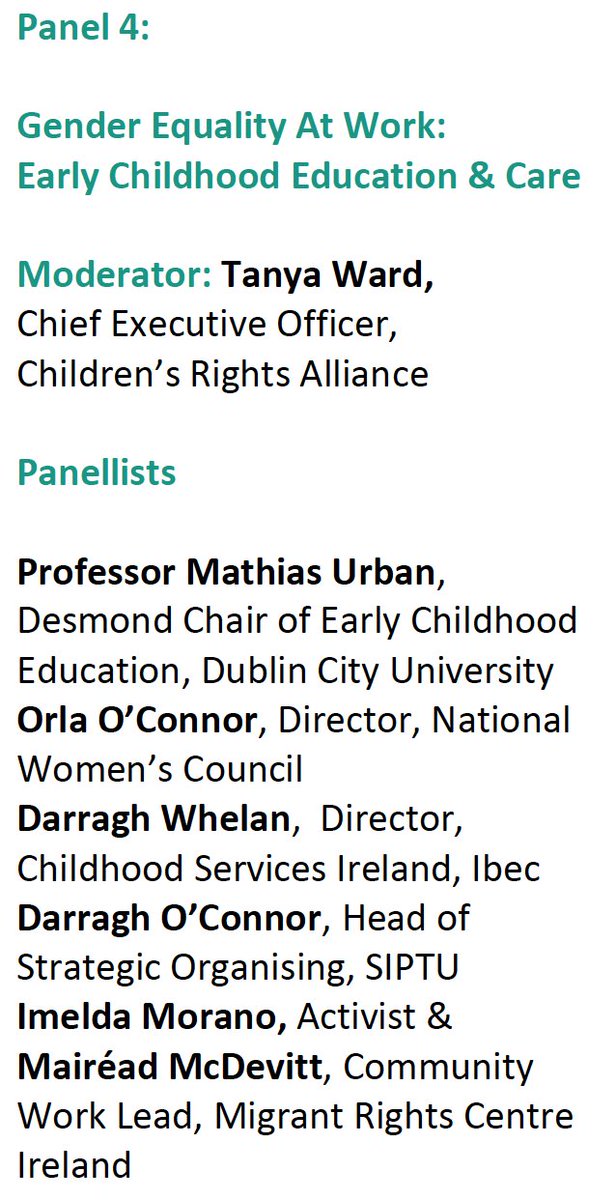 Very much looking forward to debating a more fair and equitable #ECEC system for Ireland @_IHREC with @ibec_irl @irishcongress @NWCI @MigrantRightsIr next Wednesday! #CompetentSystem @dcu_ecrc @dcu