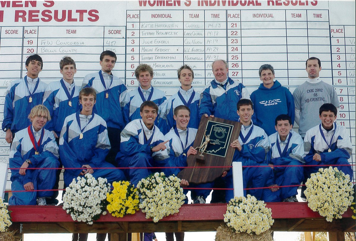 20 Years Ago Today (Nov. 2, 2002) The Columbus North Bull Dogs won the #IHSAA Boys Cross Country State Championship! 🏆🥇🎽🔥 🔵⚪️ @BulldogsCN @INTrackCCAssoc Official Program: legacy.ihsaa.org/portals/0/Flip…