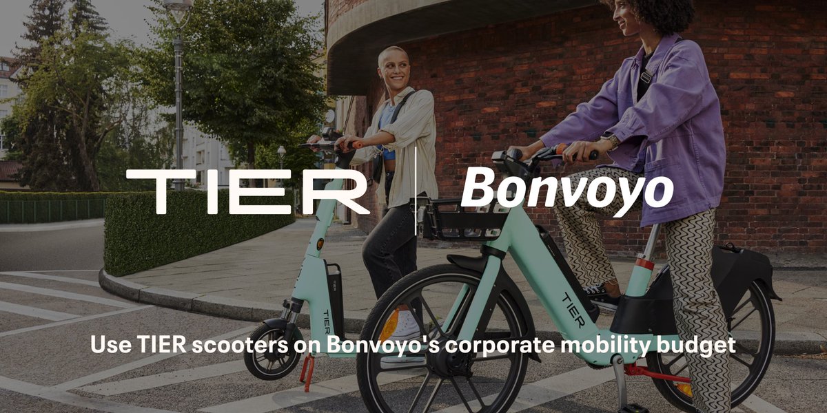 We have partnered up with @DB_Presse’s #Bonvoyo app. Whether heading to work or out and about in their city, Bonvoyo users will be able to find TIER #scooters on the app’s map giving them an extra way to travel #sustainably and efficiently.