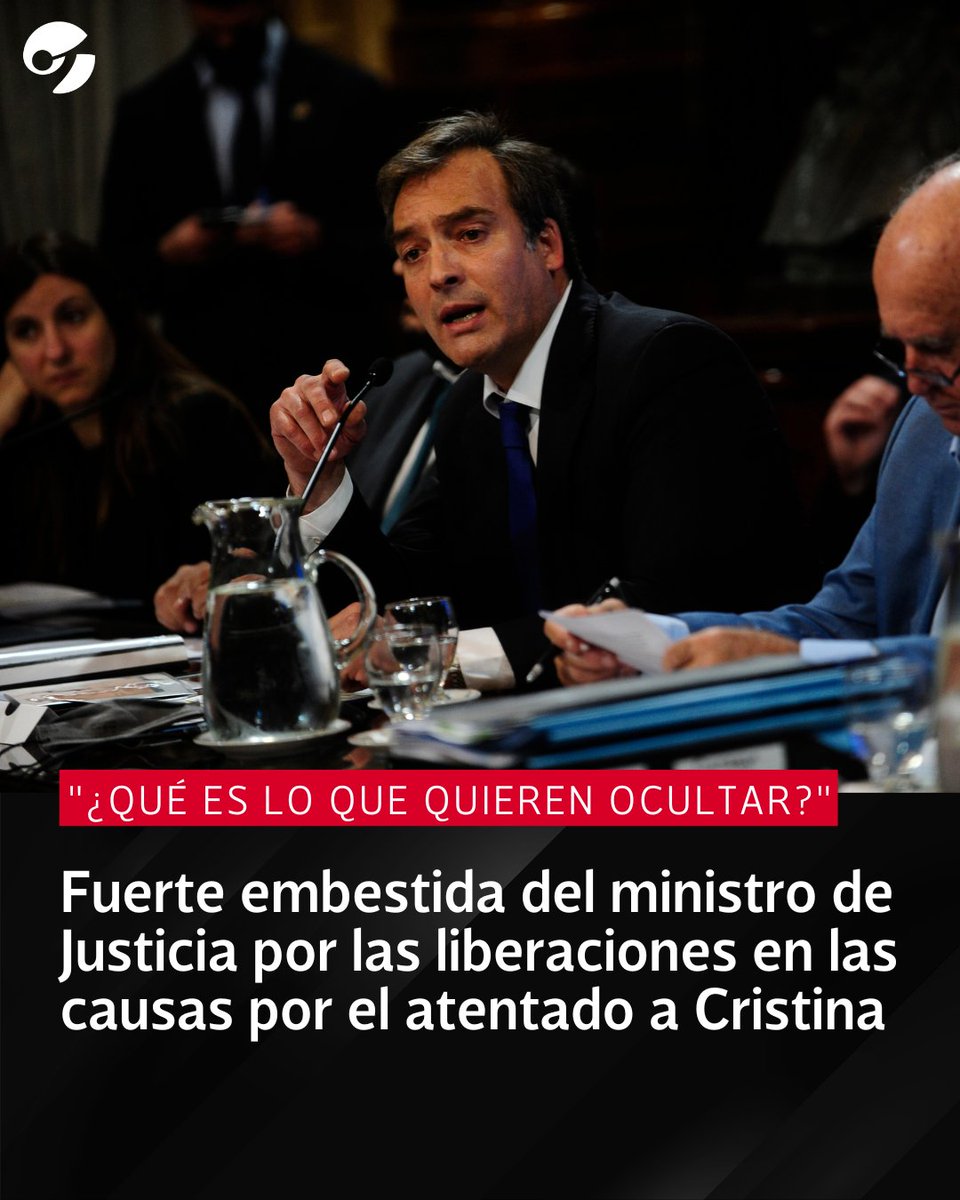 El ministro de Justicia y Derechos Humanos apuntó contra la Justicia por las liberaciones de los implicados en las causas por el ataque contra la vicepresidenta Cristina Kirchner. 📲 Más información en clar.in/3zzLYww