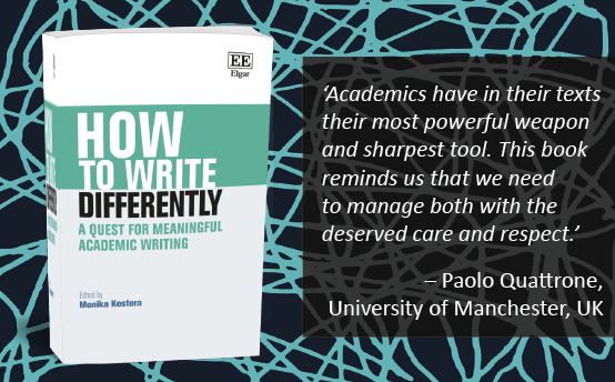 How to Write Differently: A Quest for Meaningful Academic Writing, Monika Kostera 
@imt_bs <a href="/sodertorn/">Södertörns högskola</a>
bit.ly/3U9pJWi
Sample chapter bit.ly/3sTW3kc
eBook bit.ly/3NIcwlr
#AcademicWriting #Academia #CriticalManagementStudies
@BoncoriIlaria