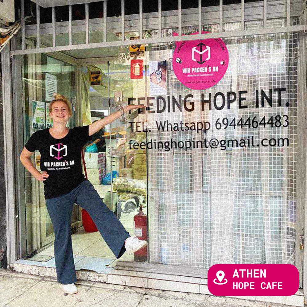 wirpackensan's tweet photo. Unsere Ronja in #Athen im #HopeCafe. Der Umsonstladen ist eine beliebte Anlaufstelle für viele #geflüchtete Familien u alleinerziehende Frauen. Wir unterstützen das HopeCafe monatl. mit der Miete u einem Budget für Nahrungsmitteln. 

#Griechenland #Refugeesupport #HumanRights https://t.co/6V4cFAXJGo