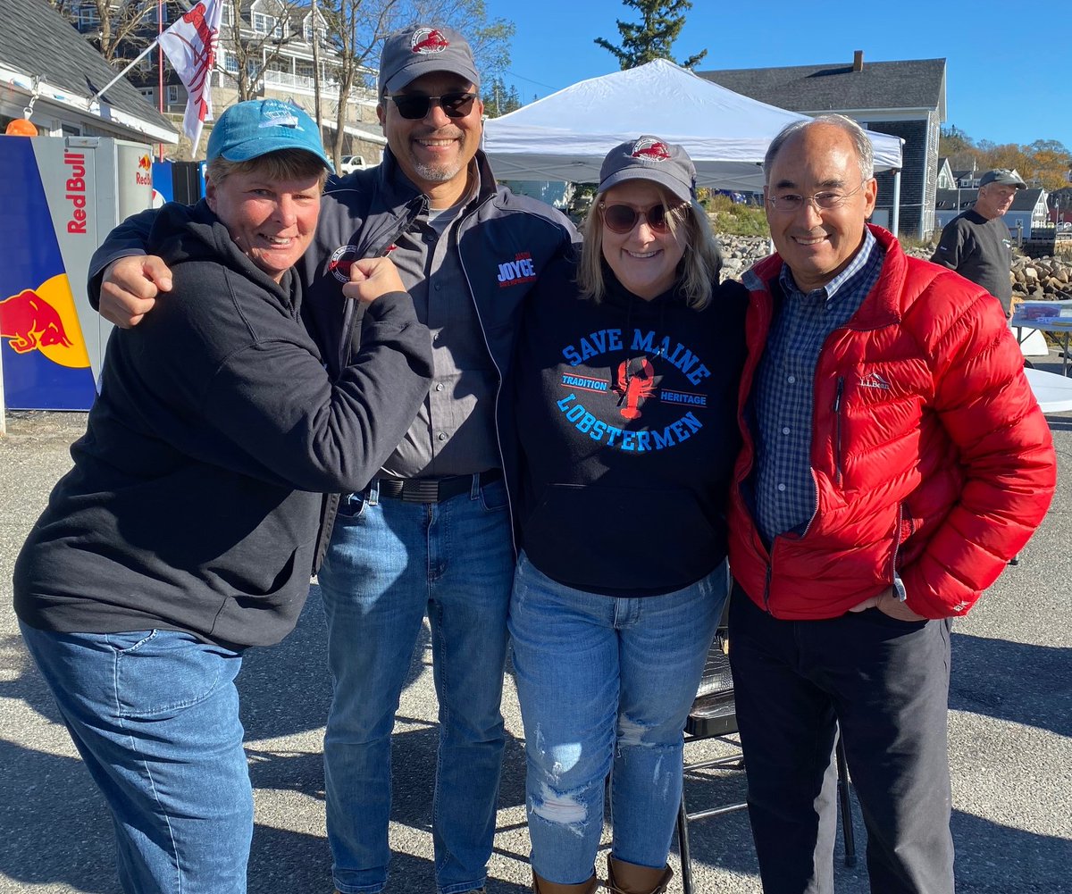 Great to see everyone at the rally for Maine lobstermen in Stonington. Maine lobster is the tastiest, most sustainable, and best lobster in the world. I will have our lobstermen's backs in this fight. #mepolitics #ME02
