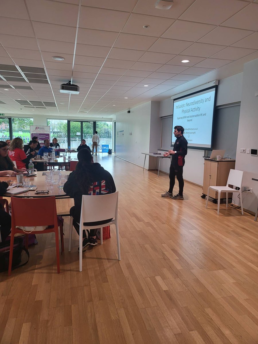 MoveMoreCIO's tweet photo. Workshop 2 underway with a variety of topics to include
#SportInclusion #adhd #autism
#SpeedStacking fun
#NaturalMindfulness
#Cheltenham #TeacherCPD #PEConference #EveryChildActive #PrimaryPE @ Hartpury Sports Academy @Speedstackuk Speed Stacks UK https://t.co/tBMf0oLIQU