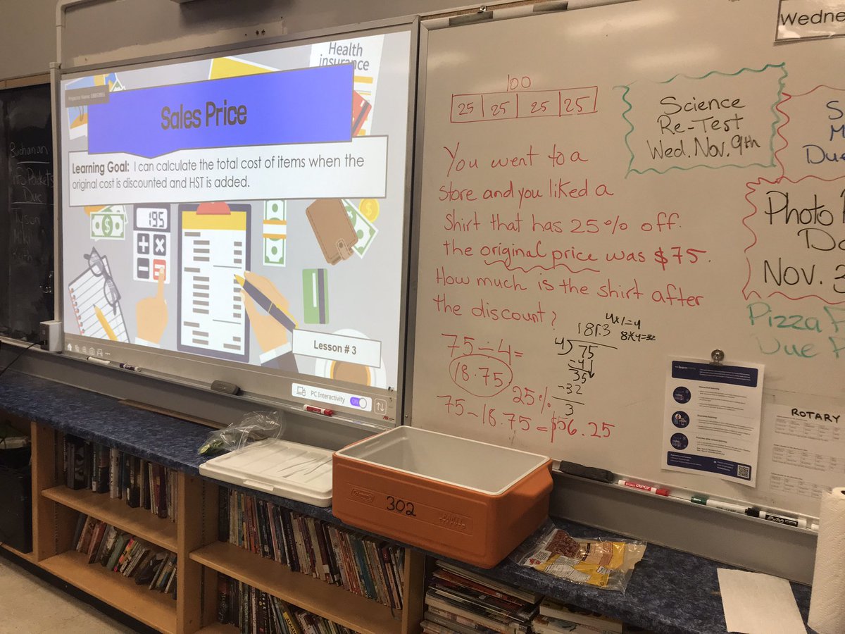 Problem of the day was about sales price. Our learning goal for this lesson is to calculate the total cost of items when the original cost is discounted.