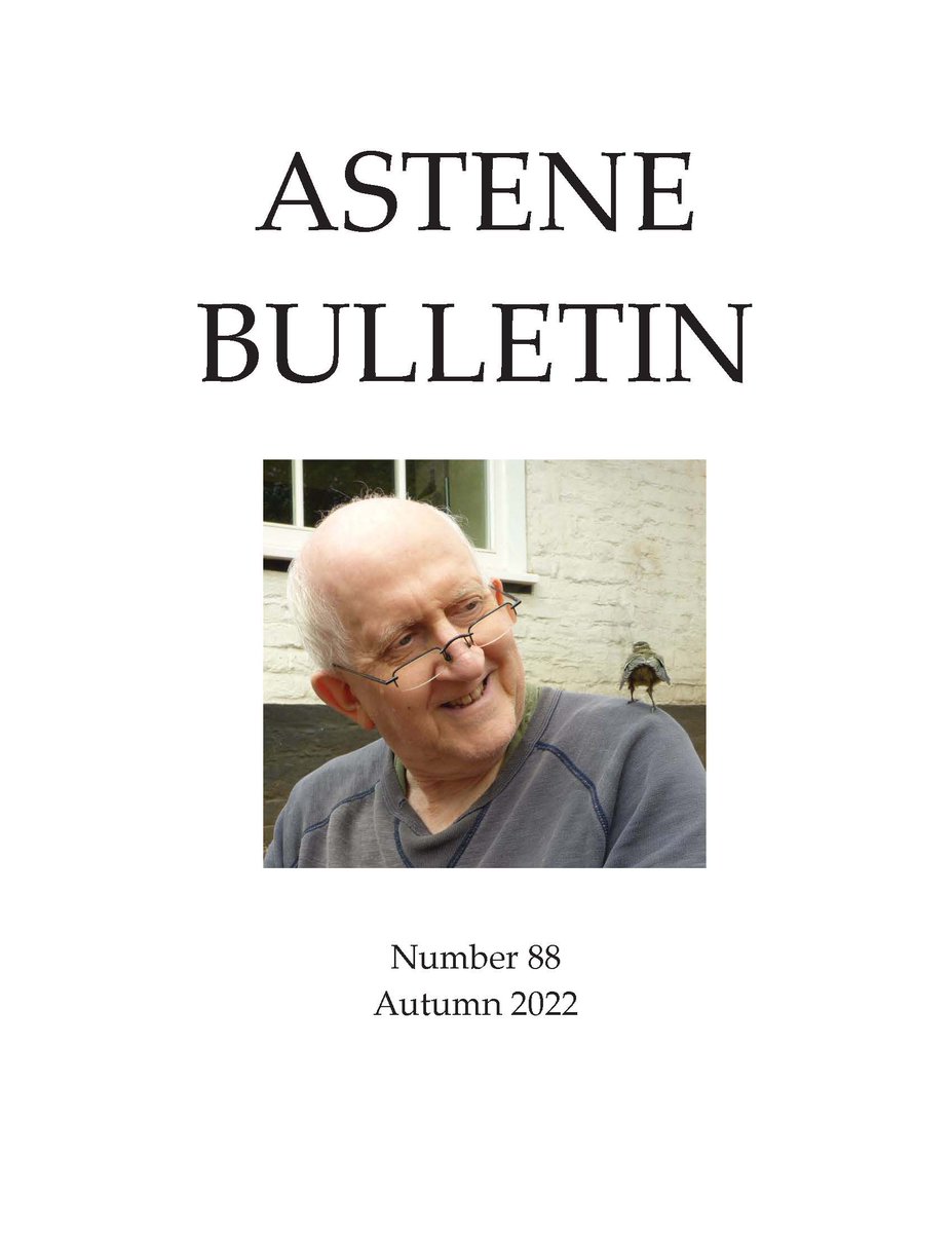 The new ASTENE Bulletin (No. 88, Autumn 2022) has now been (e)mailed to members! You can check the table of contents on our website. This also means that Bulletin 85 (Autumn 2021) is now full access! Find it on our website as well!
