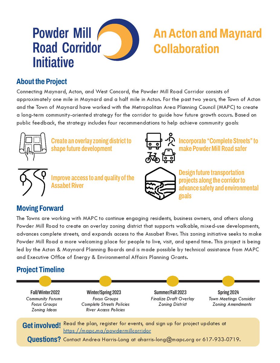 Calling📣Powder Mill Road Acton area business 4 PowderMill Corridor project ideas:
Wed 11/2 5-6:30pm PowderMill Road Business Focus Group on ZOOM 
Contact Kaila Sauer Acton planning at ksauer@actonma.gov 2 sign-up/share✔️+ visit mapc.org/resource-libra…
#ActonMA #Actonlocal