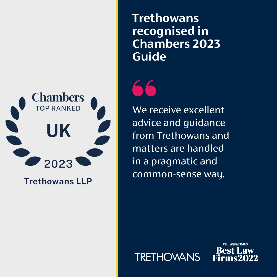trethowansllp's tweet photo. We are pleased to have seen multiple teams and lawyers ranked again by @ChambersGuides in their 2023 Guide. Thank you to our clients and contacts who have taken the time to give feedback.
https://t.co/ndqPydNpaL
#Chambersguide #Recognition #Leadinglawfirm #Trethowans https://t.co/cA43jm1fFu