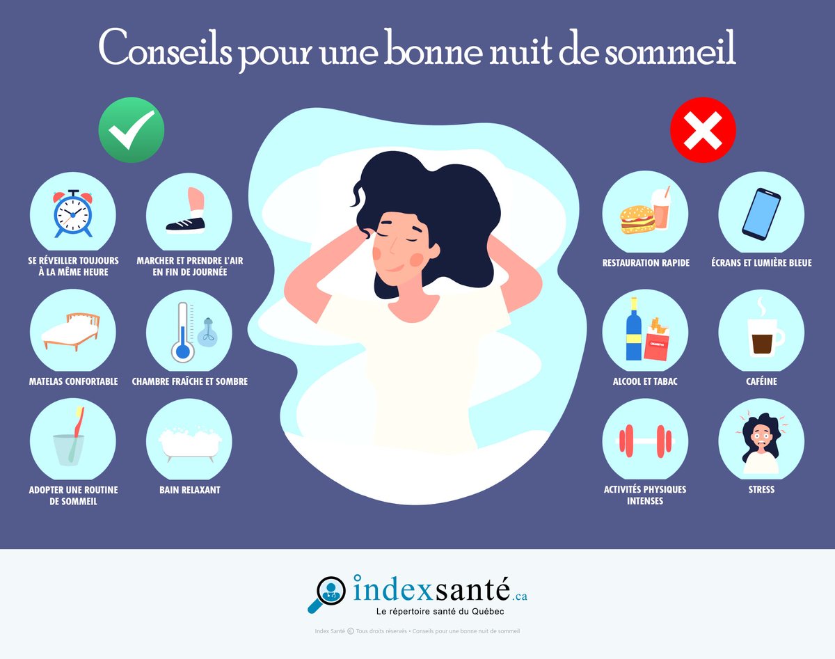 Conseils pour une bonne nuit de #sommeil