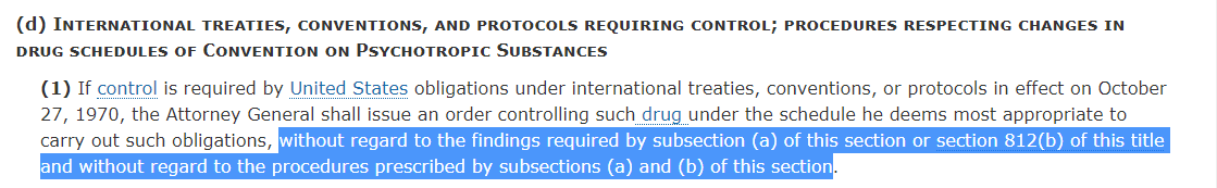 LogicPrevails_'s tweet photo. Mace is also quoted “Whatever they decide, whether it’s 30 or 60 days from now — we are hearing they want to do it before the end of year"

The text of 811(d) precludes the medical/scientific/abuse eval, so in theory, the treaty analysis could allow for a very quick decision https://t.co/xxjNBTcjuD