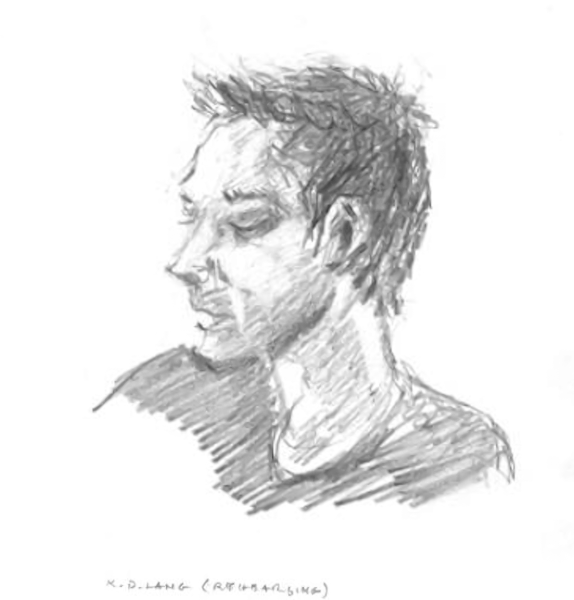 itstonybennett's tweet photo. Happy Birthday to the incredible @kdlang! Here’s a little sketch I drew of her when we were rehearsing together. https://t.co/8evbq1au8y
