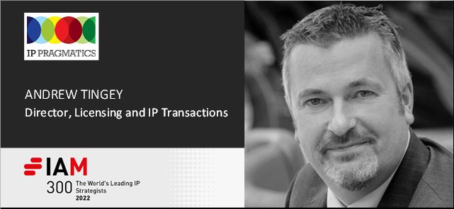 We are excited to share that our Director of Licensing and IP Transactions, Andrew Tingey, has been recognized as a world leading IP strategist by IAM. Andrew has over 20 years experience in a variety of commercial roles centred around licensing and other IP-based transactions.