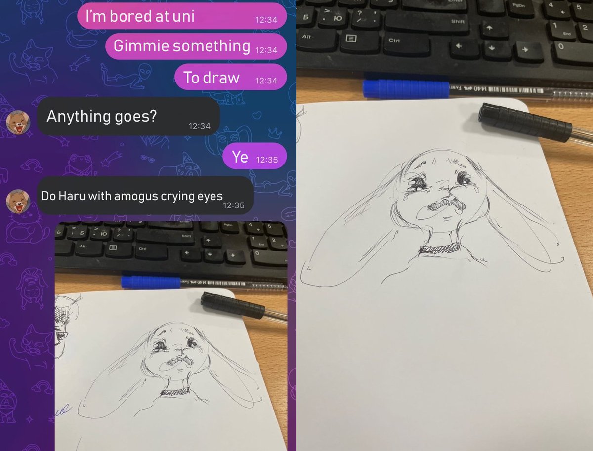 sas_egor's tweet image. bored at uni // Crying Haru sketch
#beastars #haru #amongus #furry #anthro