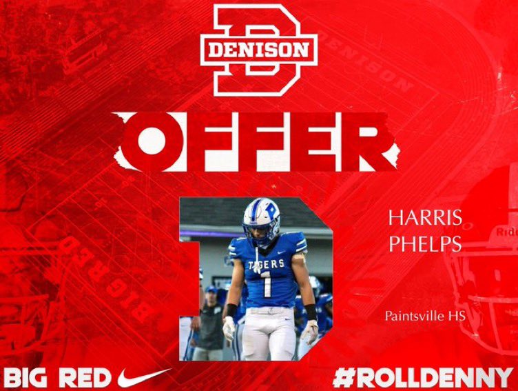 Blessed to receive my fifth offer from <a href="/DUFootball/">Denison Football</a> <a href="/CoachNBowie/">Nehemiah Bowie</a>