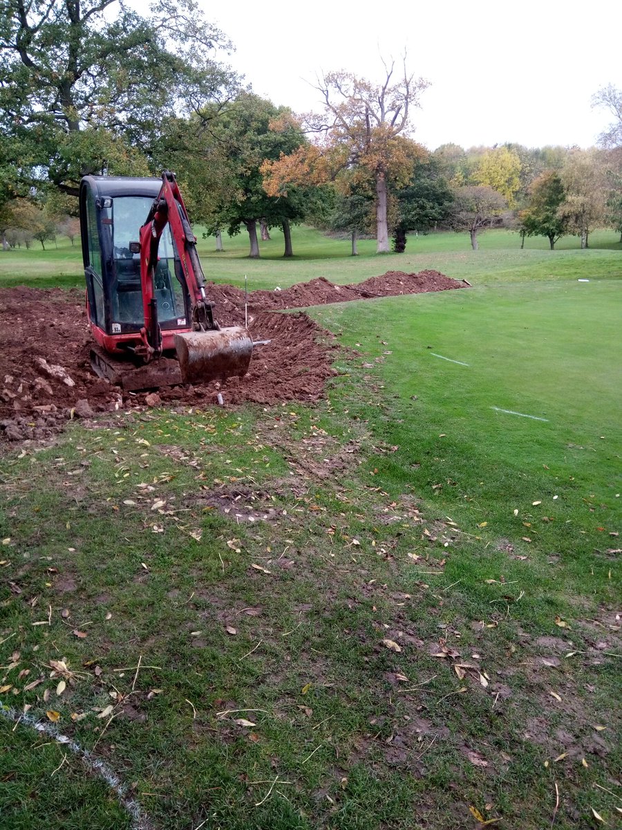 Major work has started on extending the rear of the 7th green, the old hump is going, will be a level playing surface for better hole position's.
<a href="/DGCGreens1908/">Denbigh GC Greens</a> <a href="/DGCProShop/">DenbighGolfClub</a>