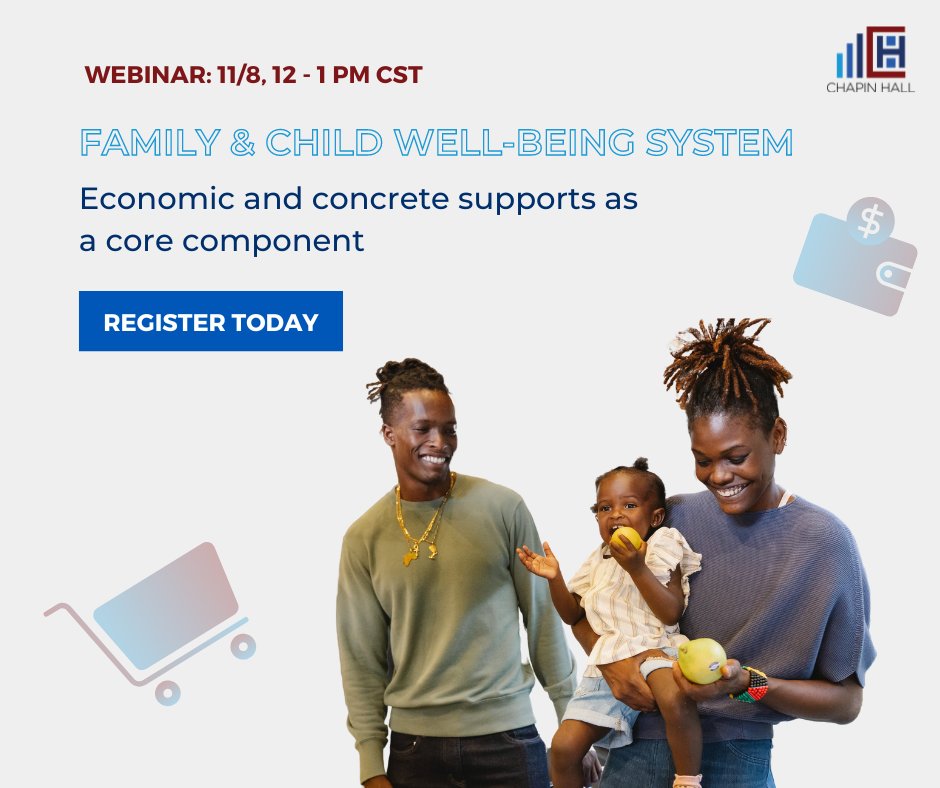 Chapin_Hall's tweet photo. How do economic/concrete supports lower #ChildWelfare involvement risk?
Join our webinar for answers: https://t.co/39VxDrA9PC. We'll discuss how these supports can potentially address racial inequities & greater child welfare involvement for families of color. @communitychange https://t.co/KDcnX7JJoa