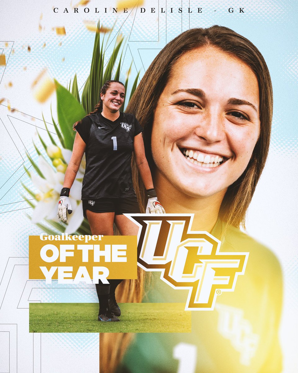 UCF Women's Soccer (@ucf_wsoccer) on Twitter photo For the second consecutive season, Caroline DeLisle is your <a href="/American_WSoc/">American WSoccer</a> Goalkeeper of the Year! For the second consecutive season, Caroline DeLisle is your <a href="/American_WSoc/">American WSoccer</a> Goalkeeper of the Year!