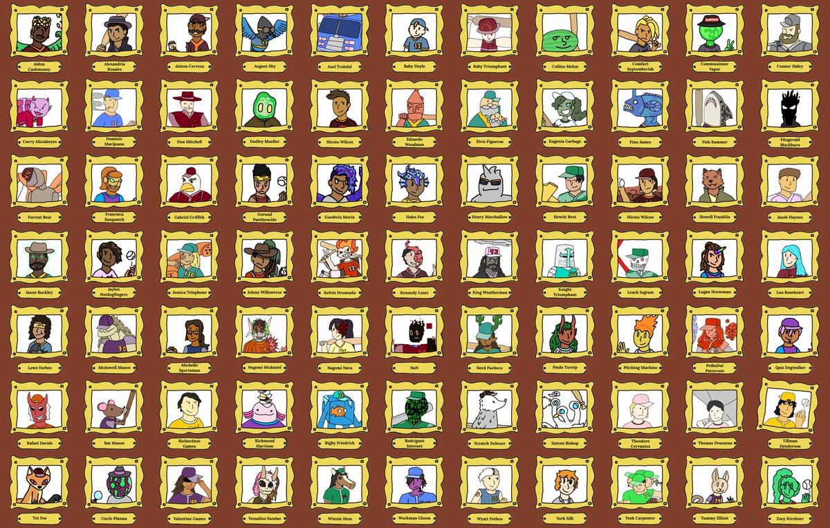 Alright, here's a little bonus. We've got the #blaseball community hall of fame!