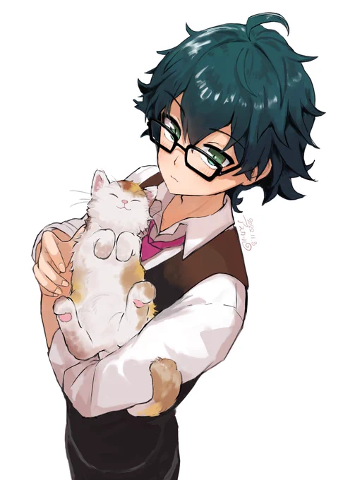 #はよ見ろやあ#ドズル社アート 猫ちゃんに懐かれて内心嬉しいおんりーちゃん 