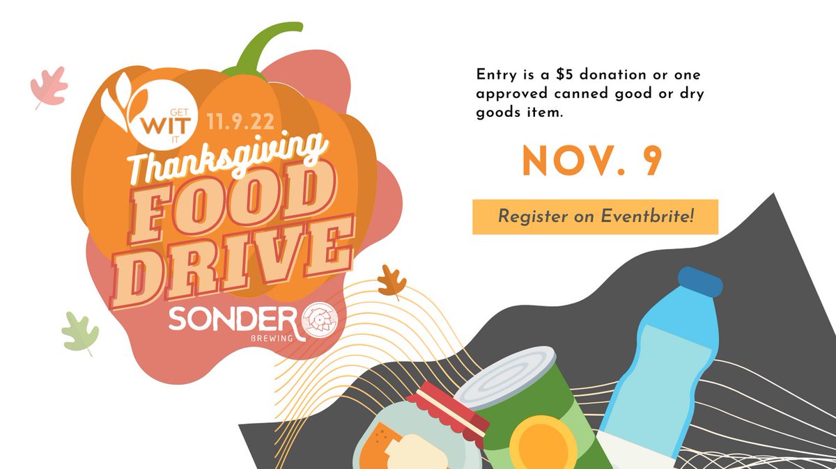 WITcincinnati's tweet photo. On November 9th, entry is a $5 donation at the door or one (or more) of the approved items! See eventbrite for more details. 
#getWITit #Thanksgiving #FoodDrive #GiveBack
https://t.co/FFBoh4ucjB https://t.co/gEqOw060vX