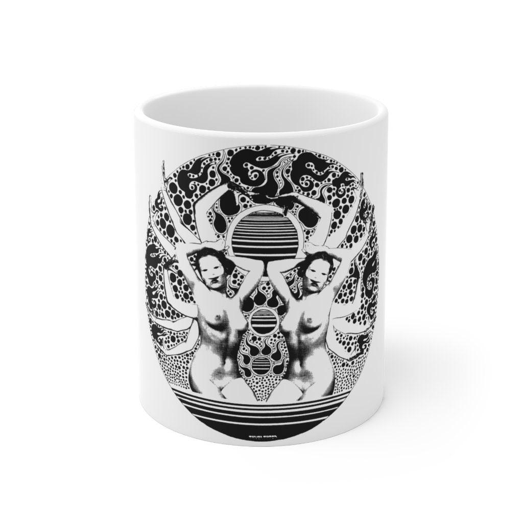 #etsy shop: Psychedelic mug, Coffee mug, Ceramic Mug, 11oz mug #ceramic #coffeecup #artcoffeemug #coffeemuggift #11ozcoffeecup #psychedelic etsy.me/3Wn34HZ