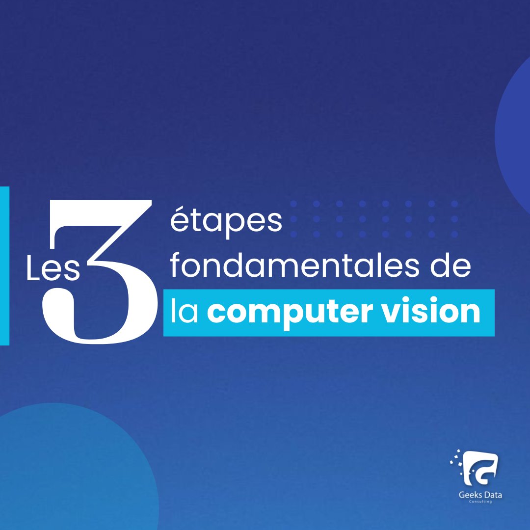 GeeksDataa's tweet image. Analyse d'images par méthode de Deep Learning est de plus en plus utilisé dans des contextes divers est variés. Trois grandes étapes peuvent être décrites: l'acquisition, le traitement et l'interprétation des images.
#Geeks #computervision #deeplearning #ia #informations #images