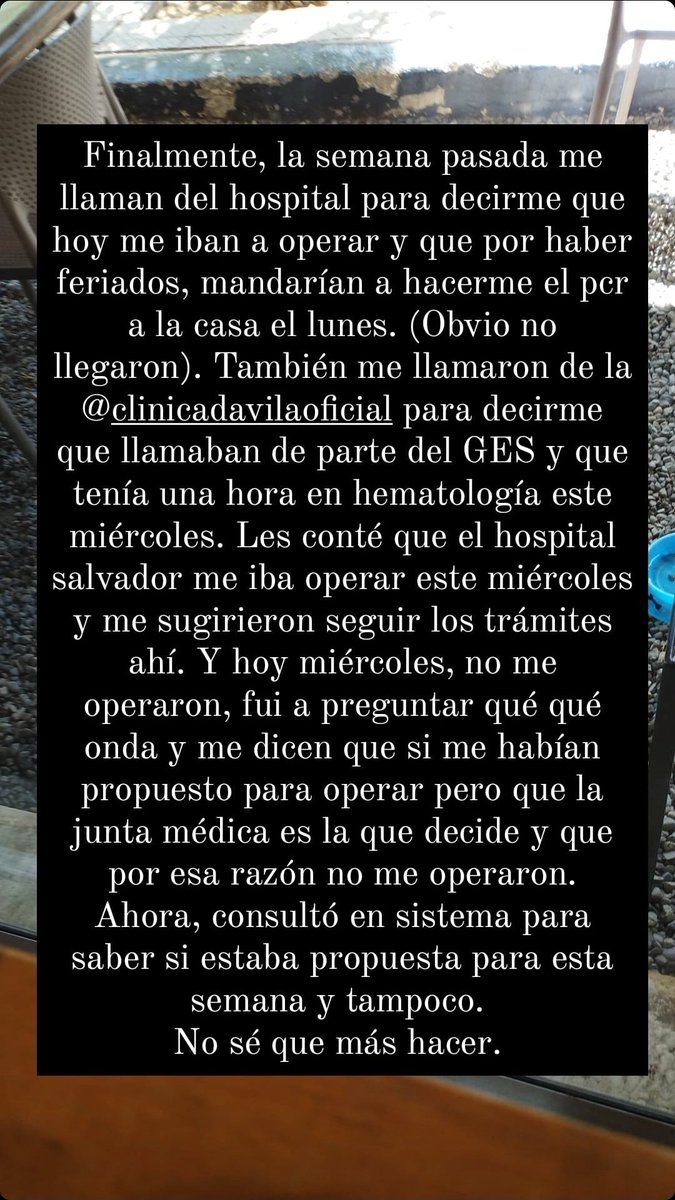 _La_Alisson's tweet photo. Hola! Me volvió el cáncer y el sistema público ha sido realmente nefasto. Me ayudan a compartir? @Fonasa @SuperDeSalud @HospitalSV @clinicadavila https://t.co/D7Pb15FnlU