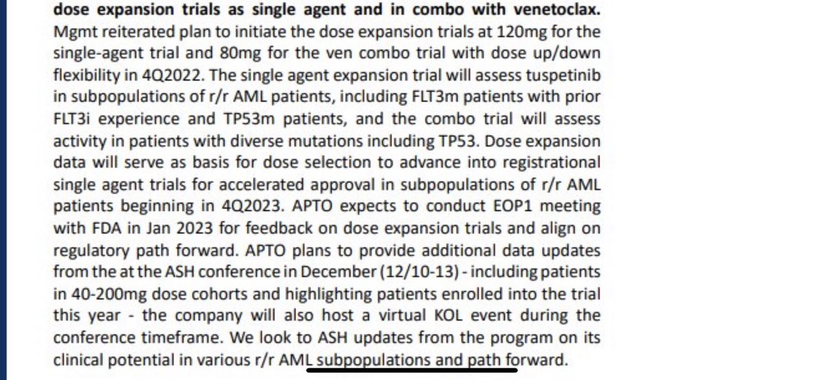 semodough's tweet photo. $APTO - on earnings call - MGT definitely sounded like they have impressive data to share at ASH - tomorrow abstract just place holder - accelerated pathways ? Also possibly monetizing LUX next year- stock was basically trading at cash - good overview below what’s coming up https://t.co/EE0xGQ7QmK