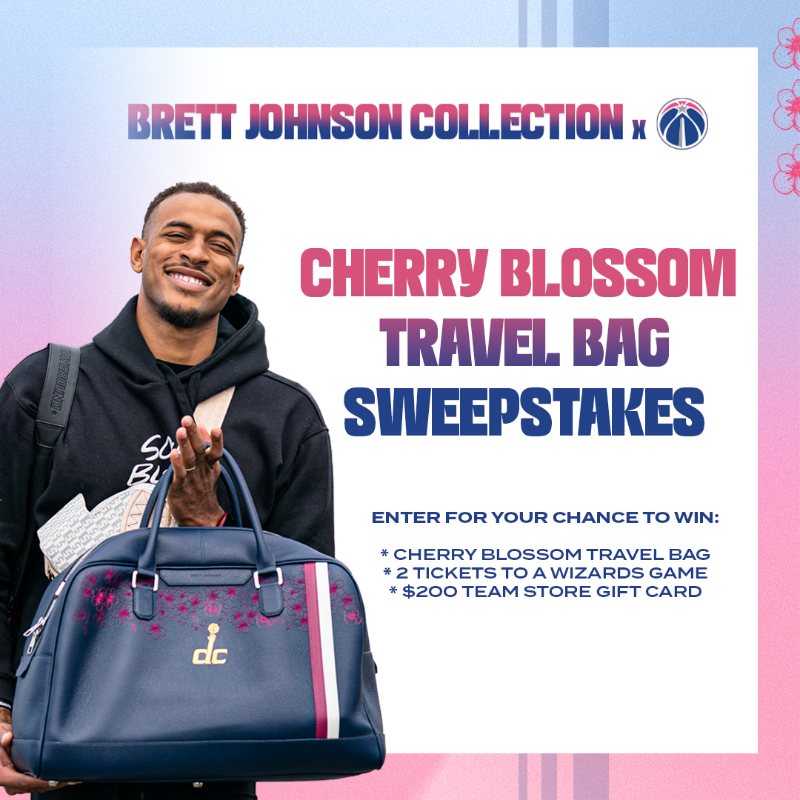 Washington Wizards on X: enter NOW for a chance to win this Cherry Blossom  travel bag, 2 tickets to a game, and a $200 dollar gift card to the  @TeamShopAtCOA 👀🌸 official