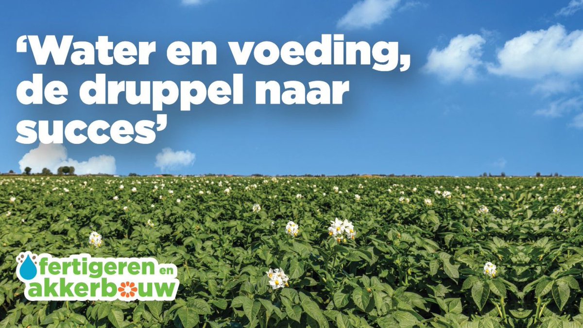 Bent u geïnteresseerd in #fertigatie of van plan hier binnenkort mee te starten? Schrijf dan 1 december in uw agenda en meld u alvast aan voor onze fertigatiebeurs; bit.ly/3WpWfoR #akkerbouw #groeispecialist #water