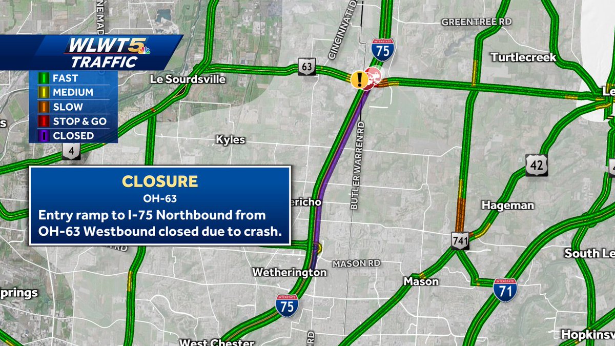 WLWT on Twitter "RT AdamBurnistonWX TRAFFIC ALERT Expect delays if