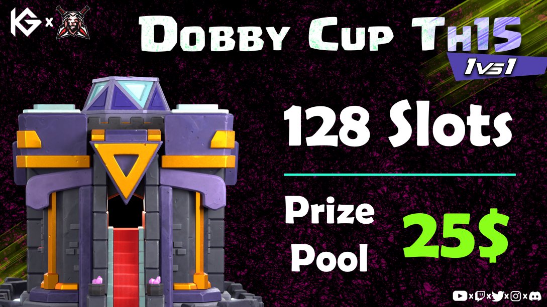 Kasyap Gaming (@kasyap_gaming) on Twitter photo • Dobby Cup Th15 1vs1
• Prizepool of `25$` for the winner
•Single Elimination
•128 slots!!
Join the server for more information
discord.gg/JwN4QyzXVu
Event sponsored by <a href="/KeepersAlliance/">Keepers Alliance</a> • Dobby Cup Th15 1vs1
• Prizepool of `25$` for the winner
•Single Elimination
•128 slots!!
Join the server for more information
discord.gg/JwN4QyzXVu
Event sponsored by <a href="/KeepersAlliance/">Keepers Alliance</a>