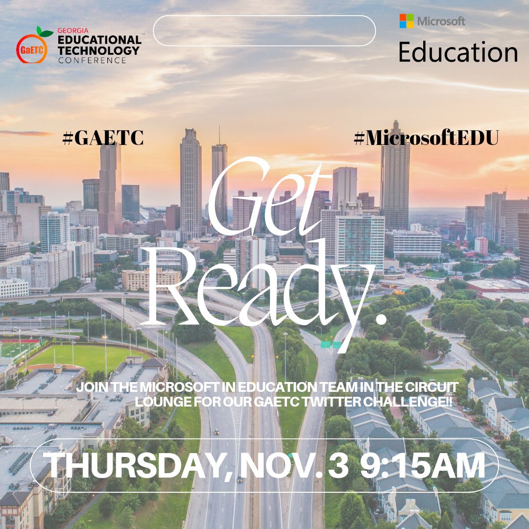 Are you at #GaETC22? Join us for the @MicrosoftEDU meet up! It will be a blast in the Circuit Lounge on Thursday at 9:15! #GaMIEE - will I see you there? @GaETConf @Stephsteph83 @DarrenClayEDU