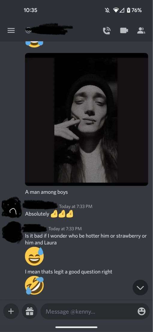 lumilauraa's tweet photo. PSA: streamers are not there to be inserted into your creepy fucking sex fantasies, atop that just dont be a fucking creep in people’s DMs, you will be found out.

(frowny face is the main victim of the harassment, they did not know how to respond in the moment) https://t.co/bCgs8wZJMK