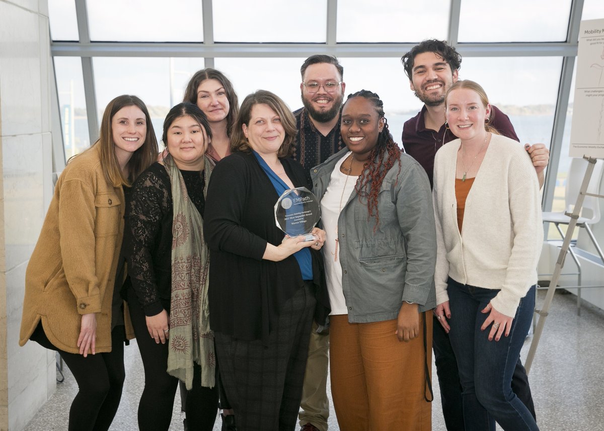 DisruptPoverty's tweet photo. We are pleased to award Exchange member @Warren_Village with this year’s Most Impactful Award! Warren Village has served 100 people in the last year, collected wonderful data, and shown promising gains on all of their outcomes. Congrats on the amazing work, Warren Village! https://t.co/10UC01whGZ