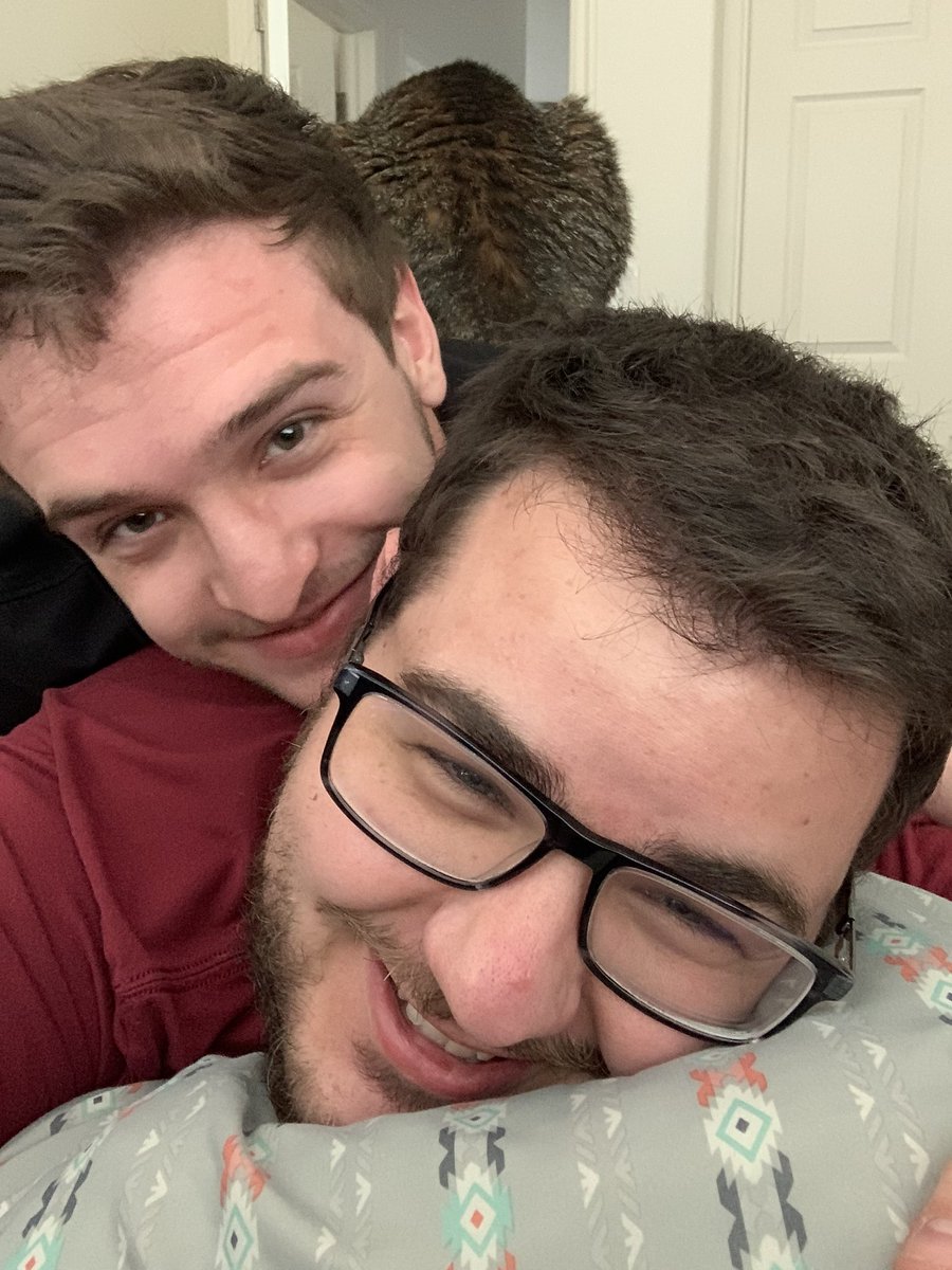 harrisonshrn's tweet photo. It’s my birthday today and also the first year mark of dating this amazing guy. Love you so much! 🎉 https://t.co/0LSoeSSwMP