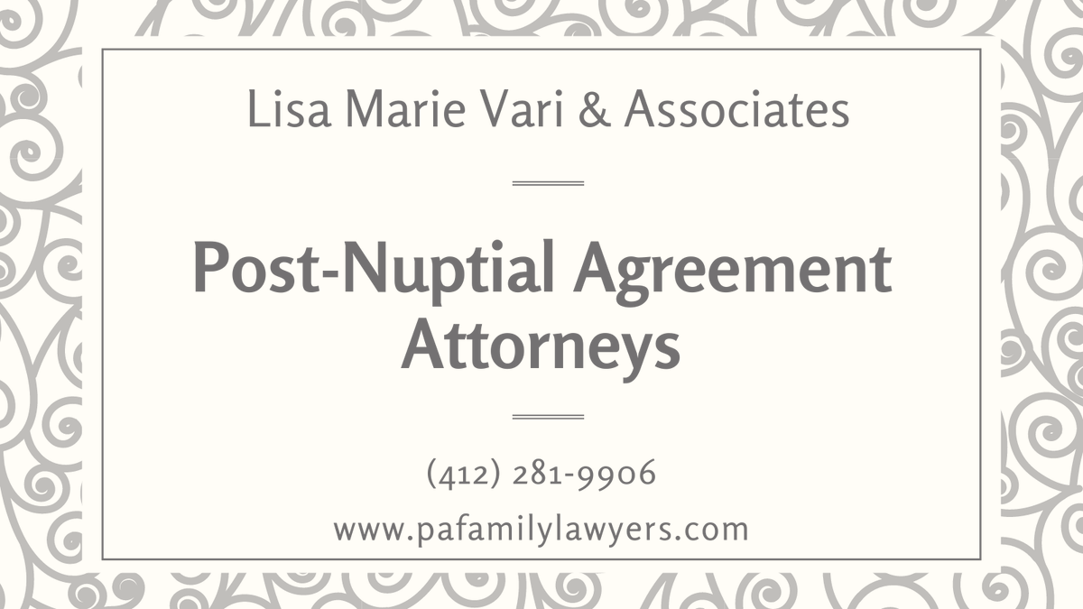 An experienced Pittsburgh post-nuptial agreement lawyer can help ensure a fair and equitable agreement. To learn more, schedule an initial consultation by calling (412) 281-9906.
pafamilylawyers.com/family-laws-ov…