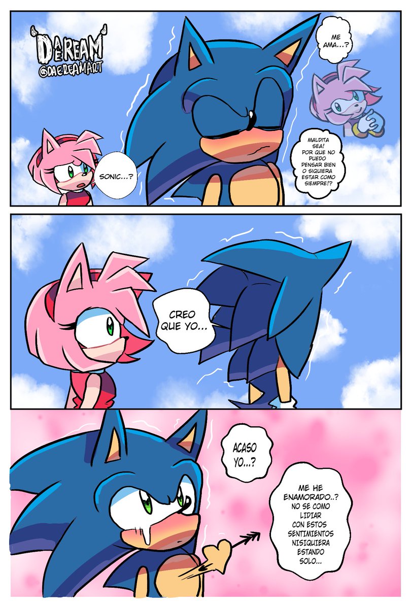 Daeream on X: First Part of my Sonamy Comic, 2k Special! There a