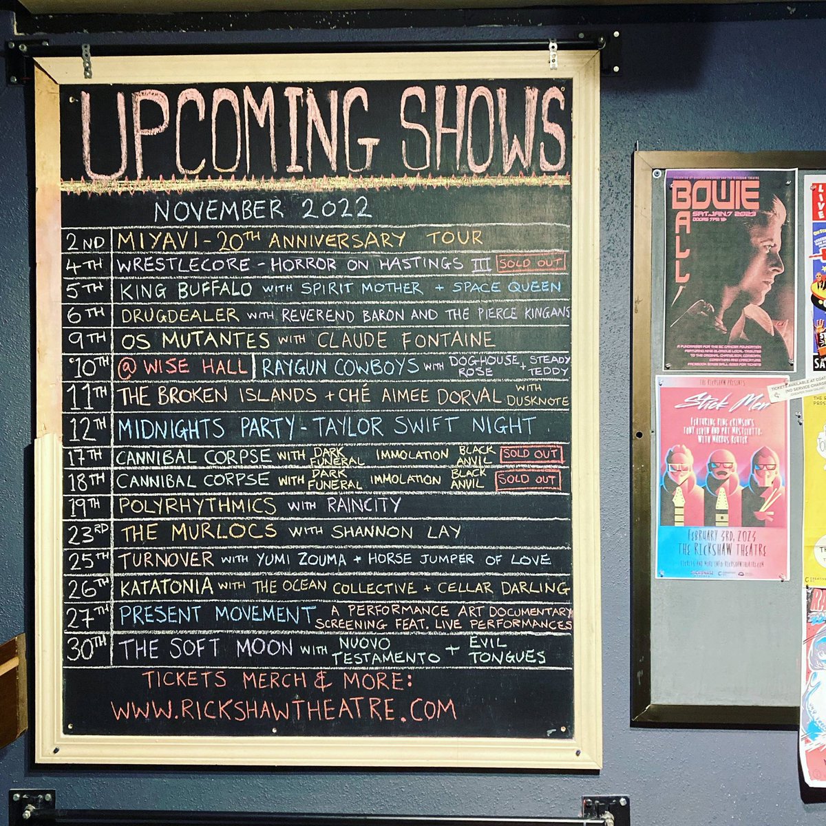 November is upon us!
What shows are you heading down to the Rickshaw for? 🎶

#rickshawtheatre #yvr #livemusic #livevan #vancity #vancouvermusic #concert #vancouver #nightlife #vancouverconcerts #do604 #whattodoinvancouver #shows #november #calendar #comingup