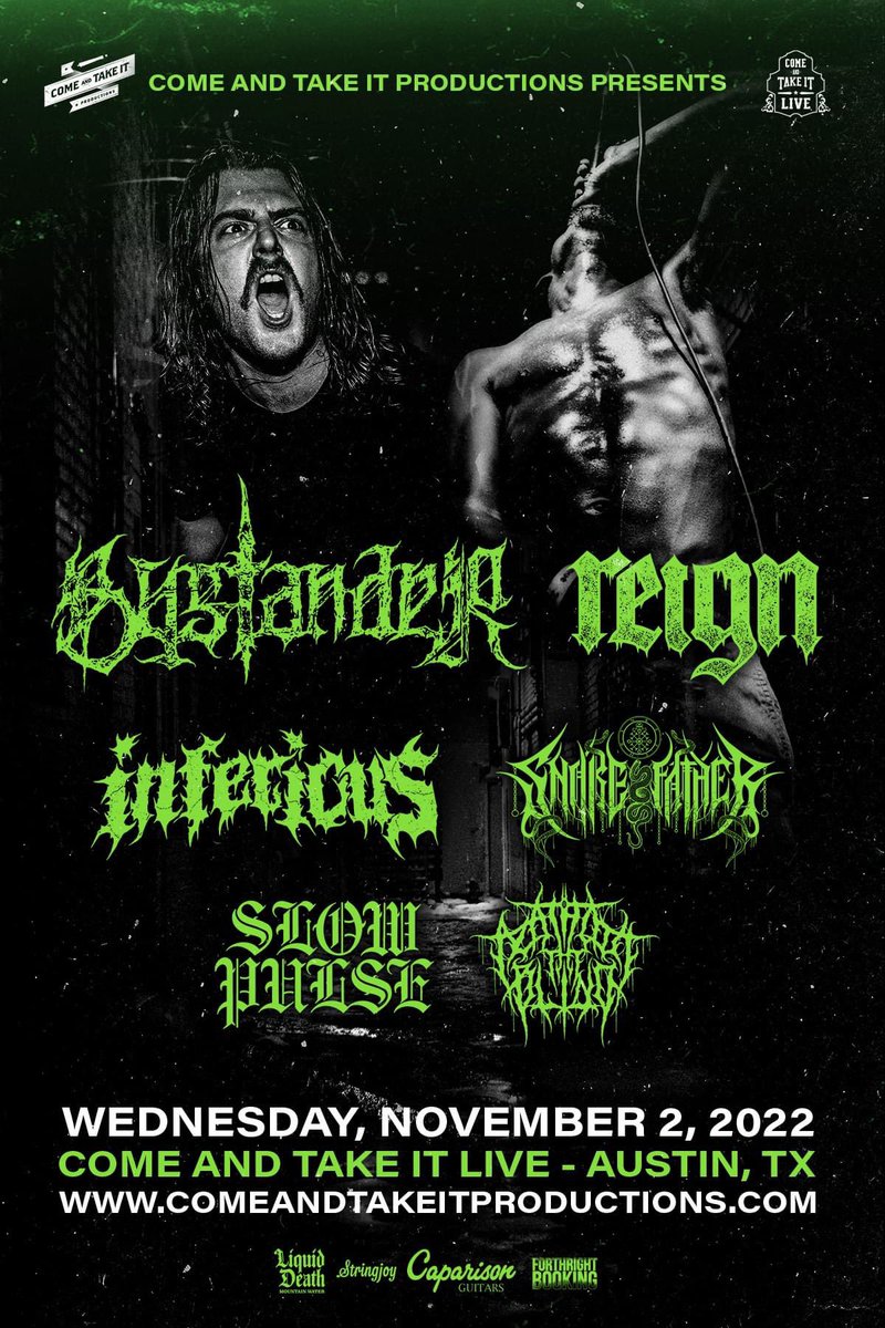 Austin today, come through! This one is absolutely STACKED with @bystvnder, @inferiousoh, Snake Father, @slowpulsetx, and Azathoth the Blind. Let's fucking go