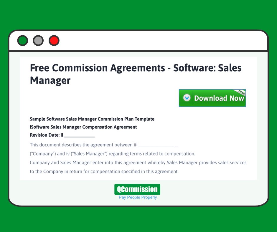 QCommission1's tweet photo. In need of a sales commission agreement sample for your Sales Managers in the Software Industry? We have just what you need. Get it here: https://t.co/4iZlLibOlD

#salesmanager #commissionagreement #salescompensationagreement #salesperformancemanagement #sampletemplate https://t.co/Mv1LAKih2i